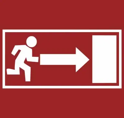 Icona segnaletica uscita di sicurezza